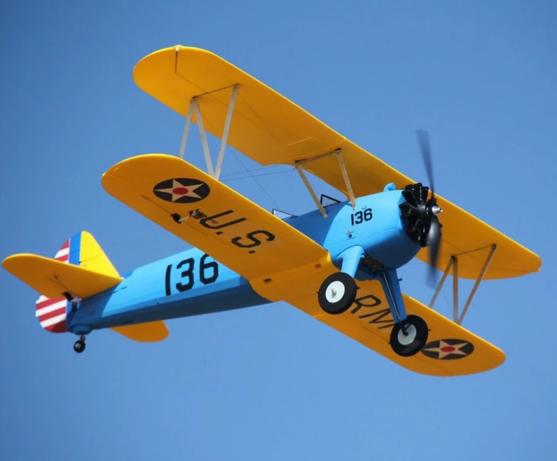 Dynam 1.3M PT-17 Stearman Blue 4S PNP Version